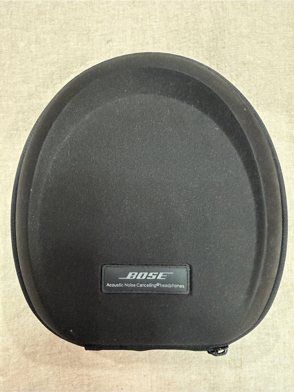 Bose Black Hard Shell Headphone Case with headphones